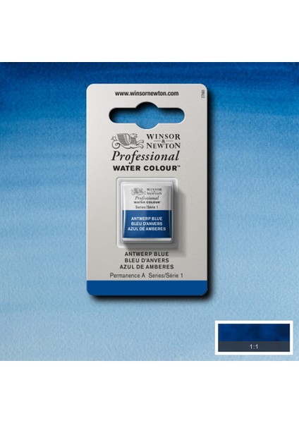 Professional Sulu Boya Yarım Tablet Antwerp Blue 010 S.1