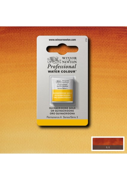 Professional Sulu Boya Yarım Tablet Quinacridone Gold 547 S.3