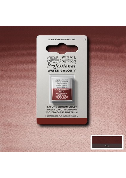 Professional Sulu Boya Yarım Tablet Caput Mortuum Violet 125 S.2