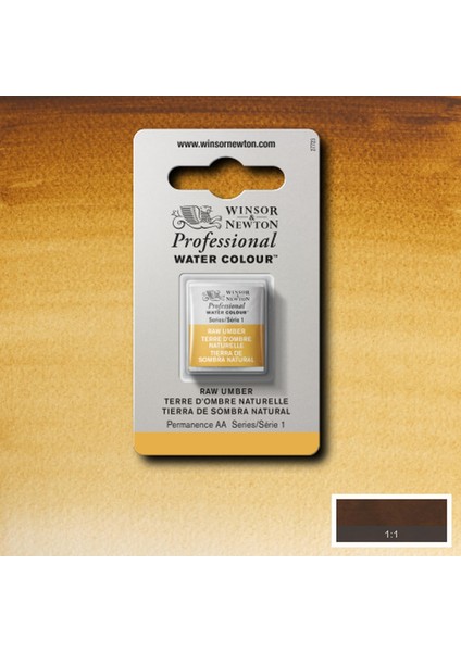 Professional Sulu Boya Yarım Tablet Raw Umber 554 S.1