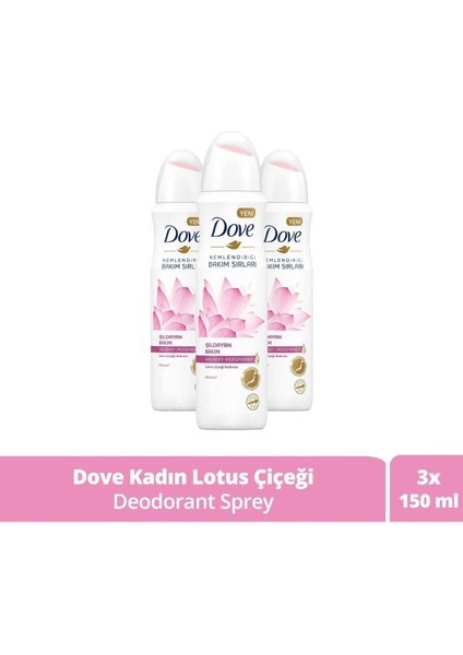 Kadın Lotus Çiçeği Kokusu Deodorant Sprey 150 Ml X 3