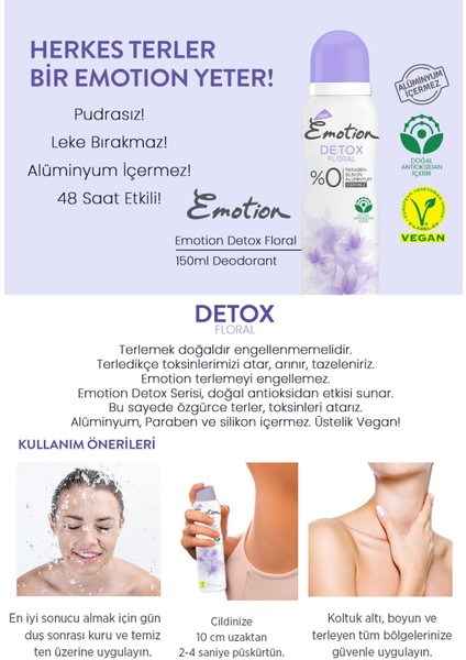 Detox Floral Deodorant 3x150ml modelleri