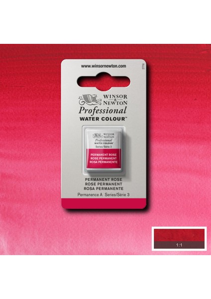 Professional Sulu Boya Yarım Tablet Permanent Rose 502 S.3