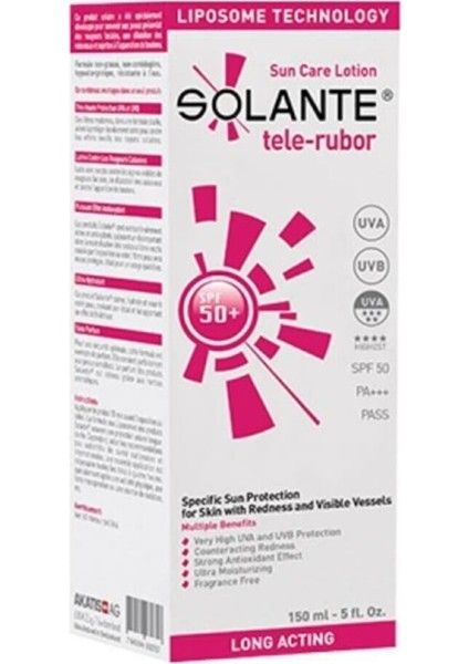 Tele-Rubor Spf 50+ Güneş Losyon