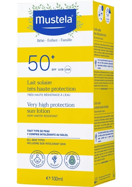 Very High Protection Spf 50 Güneş Kremi 100 ml Yenidoğandan Itibaren Tüm Aile Için