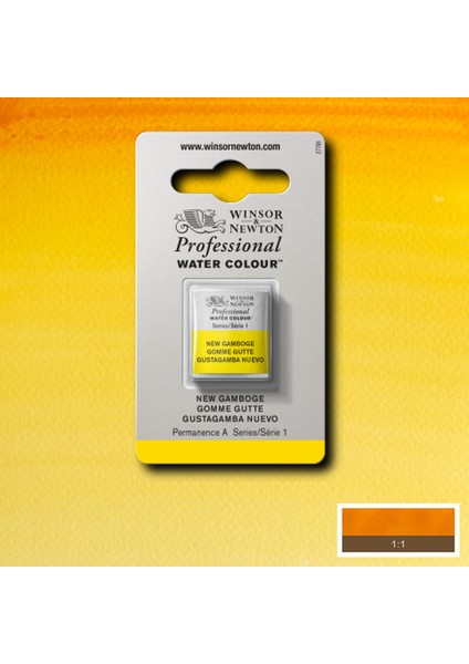 Professional Sulu Boya Yarım Tablet New Gamboge 267 S.1