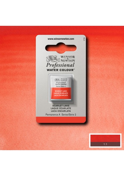 Professional Sulu Boya Yarım Tablet Scarlet Lake 603 S.2