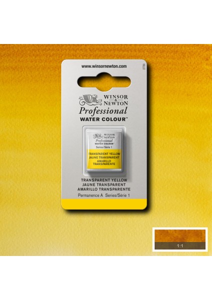 Professional Sulu Boya Yarım Tablet Transparent Yellow 653 S.1