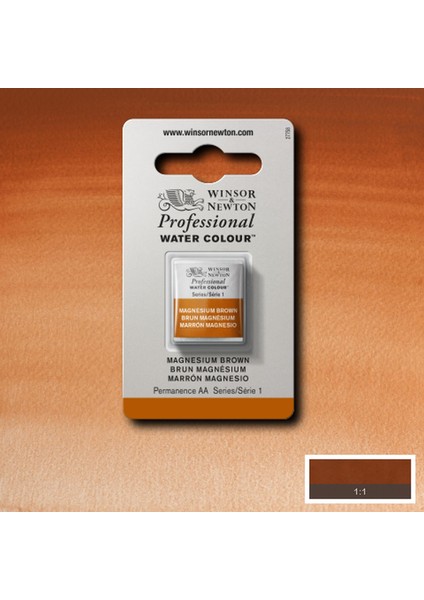 Professional Sulu Boya Yarım Tablet Magnesium Brown 381 S.1