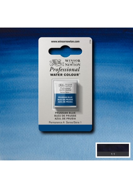 Winsor & Newton Professional Sulu Boya Yarım Tablet Prussian Blue 538 S.1