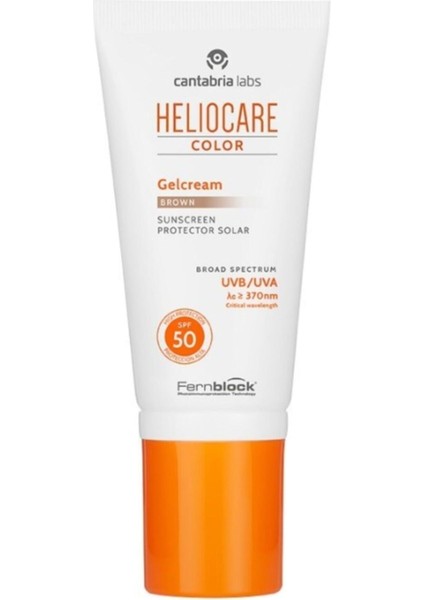 Heliocare Color Gelcream Brown Spf 50 Renkli Güneş Kremi 50 ml