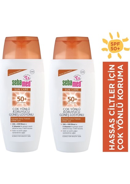 Sun Care 50+ Güneş Losyonu 150 ml x 2 Adet