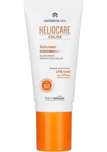 Color Gelcream Brown Spf 50+ 50 ml Güneş Kremi HCR101