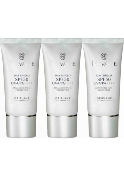Novage Day Shield Uva/pa 50 Spf Geliştirilmiş Güneşten Koruyucu Gündüz 3 Lü Set
