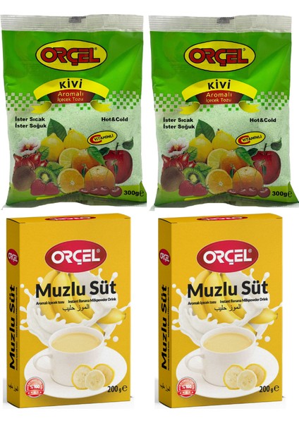 2 Muzlusüt 200 gr + 2 Kivi 300 gr. Aromalı Içecek Tozu Oralet Çay 4 Adet