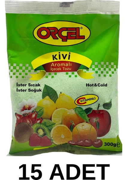 Kivi Aromalı Içecek Tozu Oralet Çay 300GR.X 15 Adet