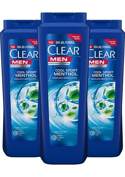 Men Erkek Şampuan Cool Sport Menthol Kepeğe Karşı Etkili 485 Ml X 3 Adet fiyatları