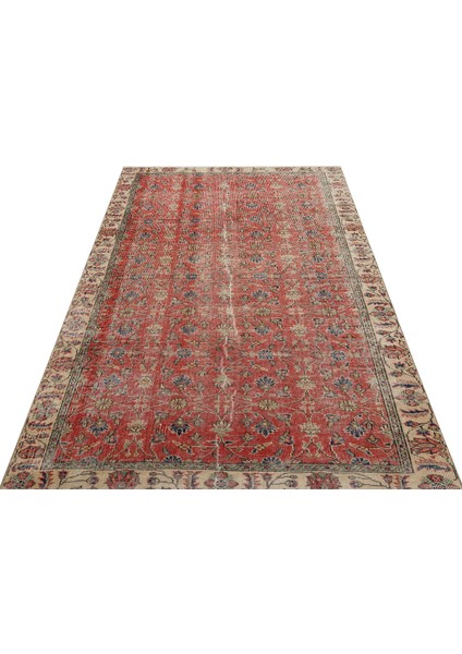 Klasik Modern Vintage Eskitme El Dokuma Halı 138x227 Cm 9838