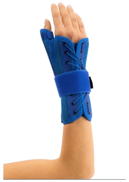 Statik Başparmak Destekli El Bilek Splinti Mavi Bedensiz (Airtex Kumaş) Sol