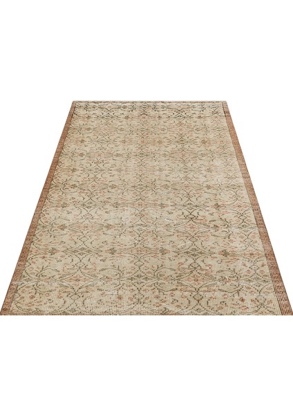 Vintage Eskitme El Dokuma Halı 126x208 Cm 9874