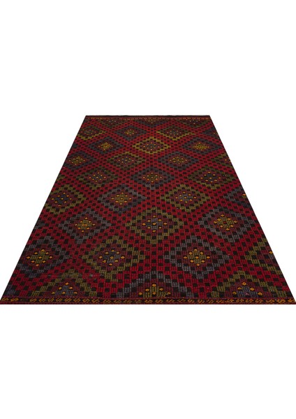 Klasik Modern Vintage Eskitme El Dokuma Halı 170x274 Cm 9879