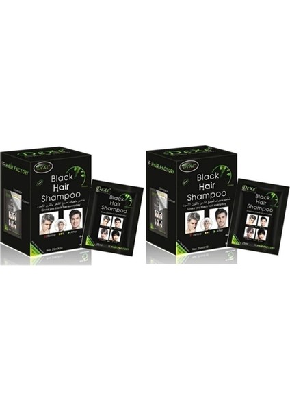 Siyah Şampuan Black Hair Shampoo Seti 25 Ml X 20 (2 Paket)