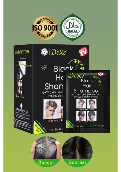 Saç Siyahlaştırıcı Şampuan 10x25-Ml