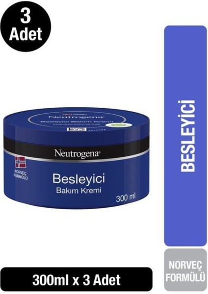 Norveç Formülü Besleyici Bakım Kremi 300 ml x 3 Adet