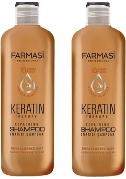 2 Adet Keratin Therapy Onarıcı Şampuan 360 Ml