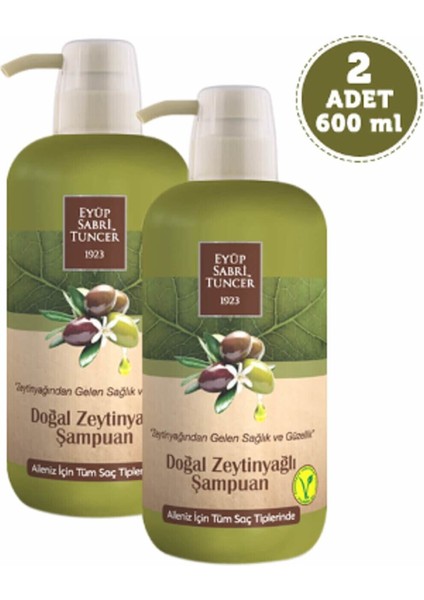 Şampuan Doğal Zeytinyağlı 600 Ml X 2 Adet