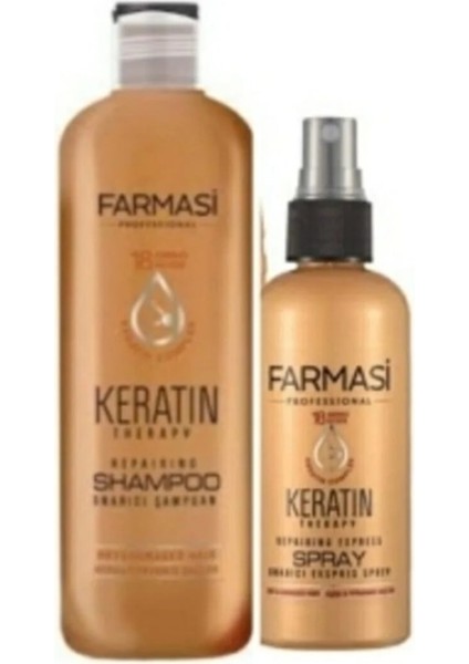 2'Li Keratin Şampuan Ve Onarıcı Ekspres Sprey Seti