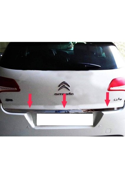 Citroen C4 Uyumlu Krom Bagaj Alt Çıta P.çelik 2010+