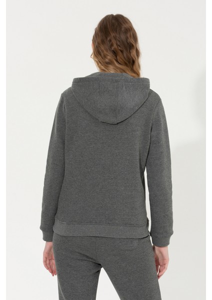 Kadın Antrasit Melanj Sweatshirt 50256249-VR081 modelleri
