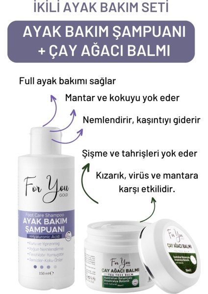 Ayak Bakım Şampuanı + Çay Ağacı Balmı (-Koku- )