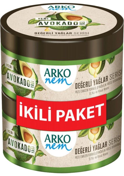 Nem Değerli Yağlar Avokado Yağı El ve Vücut Kremi 250 ml + 250 ml