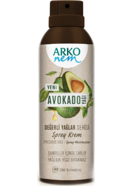 Nem Değerli Yağlar Sprey Krem Avokado 150 ml 3 Adet modelleri