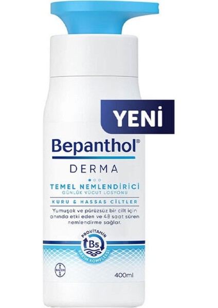 Derma Temel Nemlendirici Günlük Vücut Losyonu 400 ml