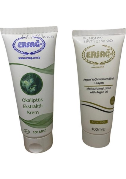 Okaliptüs Ekstratlı Krem 100 Ml+Argan Yağlı Nemlendirici Losyon 100 ml