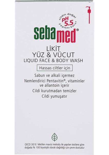 Yüz ve Vücut Temizleyici Likit 1000 ml