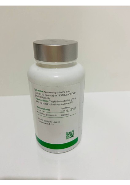 Spirulina Kapsül Takviye Edici Gıda
