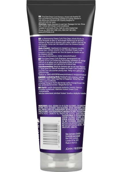 John Frıeda Frızz Ease Dream Curls Kusursuz Bukleler Şampuan 250 Ml