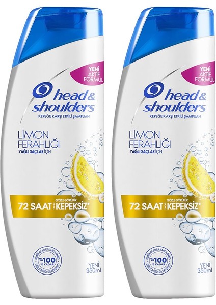 Head And Shoulders Limon Ferahlığı Kepeğe Karşı Etkili Şampuan 350 Ml X 2 Adet