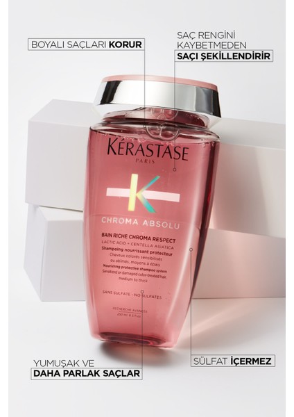 Chroma Absolu Bain Riche Boyalı Saçlar Için Besleyici Ve Koruyucu Şampuan 250ml