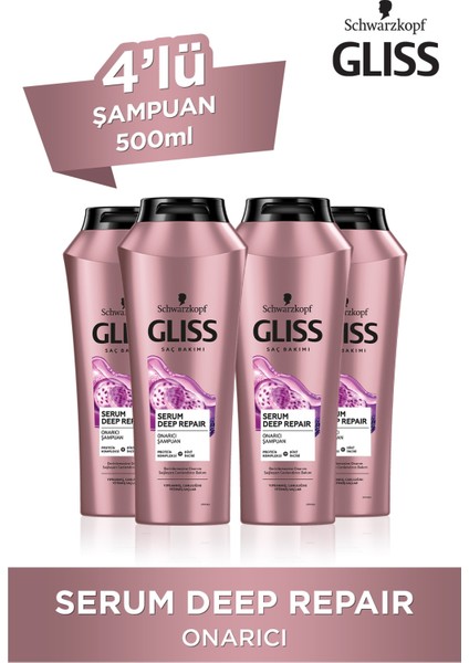 Serum Deep Repair Onarıcı Şampuan 500 Ml 4'Lü