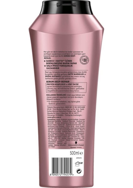 Serum Deep Repair Onarıcı Şampuan 500 Ml 4'Lü