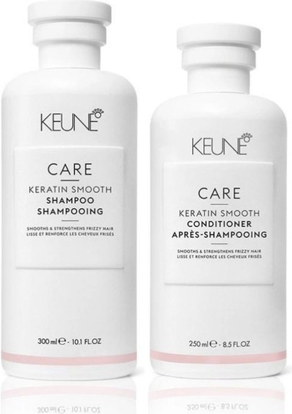 Keratin Smooth Şampuan 300 Ml & Keratin Smooth Saç Kremi 250 Ml ( 2li Set )