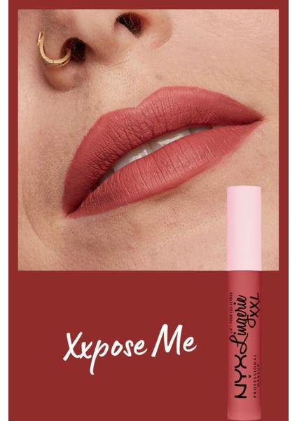 Nyx Likit Mat Ruj - Lip Lingerie Xxl Matte Liquid Lipstick Xxpose Me