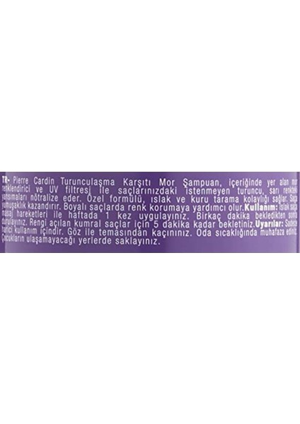 Marka: Turunculaşma Karşıtı Mor Şampuan 200 ml Kategori: Şampuan