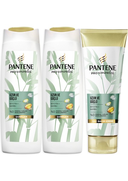 Uzun Ve Güçlü Bambu Ve Biotinli Saç Bakım Seti (Şampuan 2 X 400 Ml + Saç Kremi 275 Ml ) fiyatları