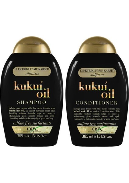 Nemlendirici & Elektriklenme Karşıtı Kukui Oil Sülfatsız Şampuan 385 Ml Bakım Kremi 385 Ml fiyatları